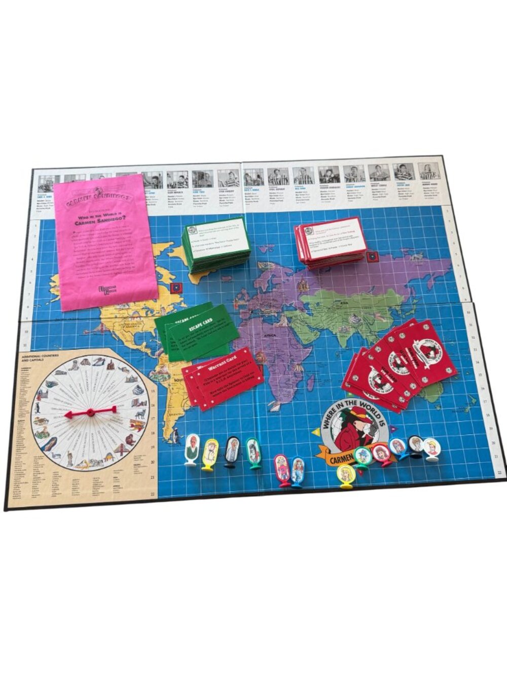 Where In The World Is Carmen Sandiego Geography Board Game 1992 Complete - Picture 3 of 10